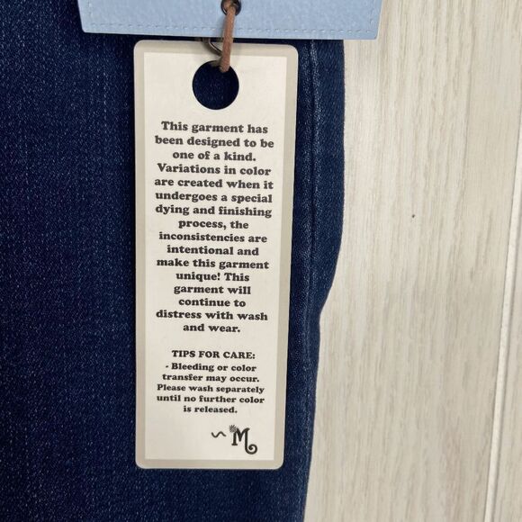 Mumu Blue Soho Skinnies Distressed Skinny Jeggings Blue Womens Size Large NWT - Picture 9 of 11